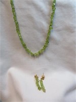 BEAD 19" L NECKLACE & PAIR MATCHING EARRINGS