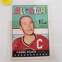 Pierre Pilote Topps hockey card 1967-68