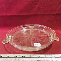 Footed Fire-King Glass Plate (Vintage)