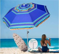 TN9132  AMMSUN 7ft Beach Umbrella Blue