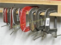 Lot of 11 smaller C clamps