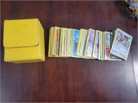 PIKACHU COLLECTOR CARD BOX AND POKEMON CARDS