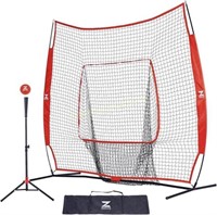 ZELUS 7x7ft Portable Baseball Softball Net