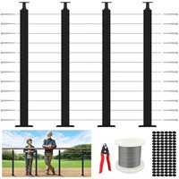 Gyykzz 42" One-Stop Cable Railing Post Kits, 4Pack