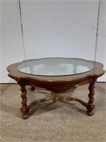 Coffee Table with Glass Top 40"x40"x17" tall