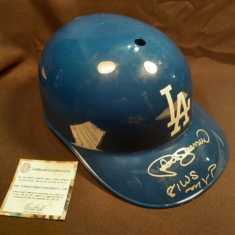 Signed Helmet - Pedro Guerrero WS MVP 1981