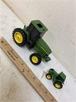 Plastic John Deere tractors