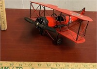 12" Red Metal Plane-Red Baron