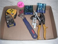 Tin Snips, Adjustable Wrench, New Screwdriver Head