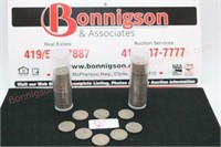 2 - Rolls of V-Nickels - dates are readable.