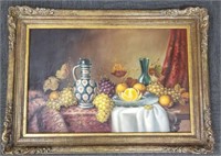A.M. Cseh signed oil painting on canvas - still