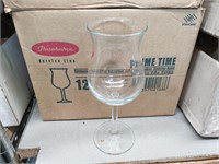 3 Boxes of 12 Prime Time Wine Glasses