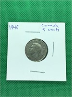 1946 Canada 5 Cents Coin