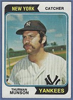 1974 Topps #340 Thurman Munson New York Yankees