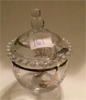 5" Silver overlay sugar bowl - 1890's - 1910