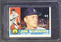 Jim Bunning 1960 Topps #502 Baseball Card, with so