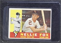 Nellie Fox 1960 Topps #100 Baseball Card, with som