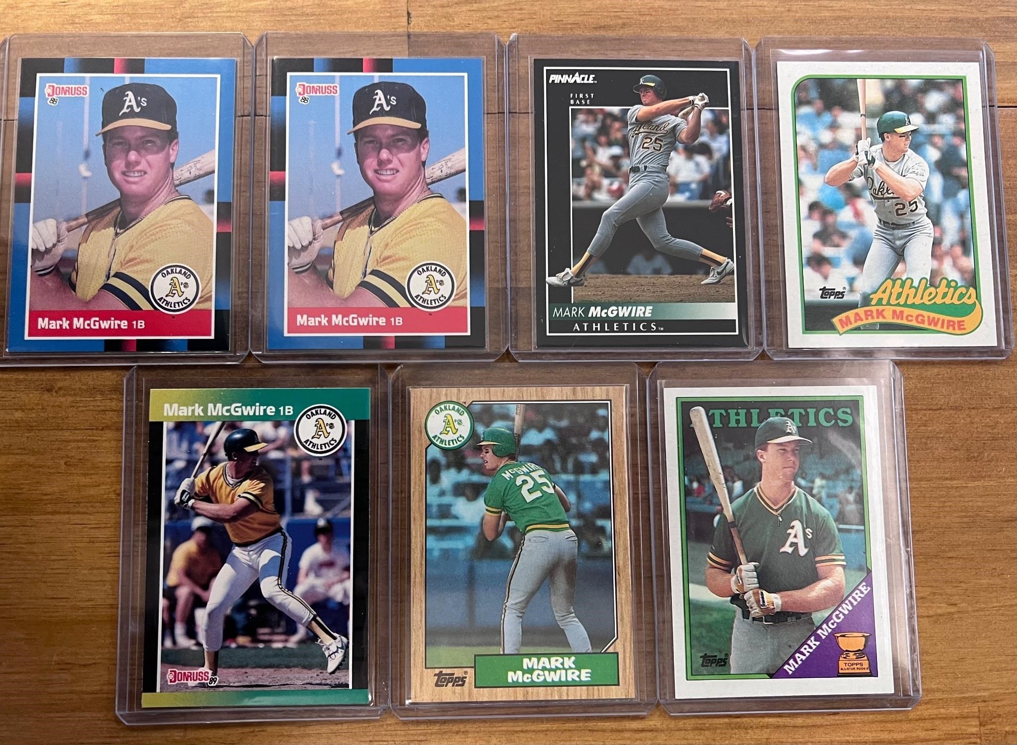 Lot of 6 1987-1992 Mark McGwire MLB cards