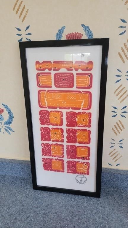 Framed chichen itza art