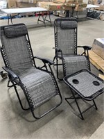 PATIO LOUNGE CHAIRS AND TABLE 3PC