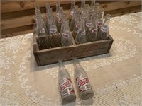 WOOD PEPSI CRATE WITH BOTTLES