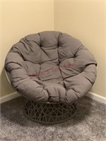 Grey Wicker Papasan Chair