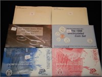 1973, 1976, 1996, 1998, 1999 Mint Sets