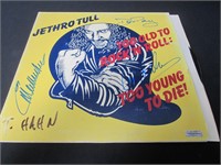 JETHRO TULL BAND SIGNED ALBUM COVER COA