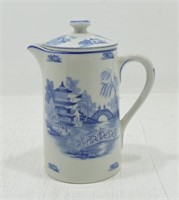 Hall China Blue Willow syrup pitcher