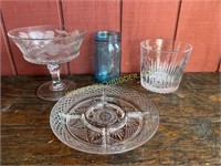 Princess House heritage etched ice bucket & more