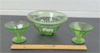 3 Piece Uranium Glassware