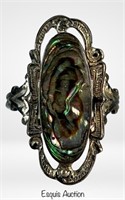 Native American Sterling Silver Abalone Shell Ring