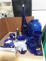Cobalt blue vases