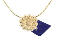 Givenchy Gold Tone Flower Necklace