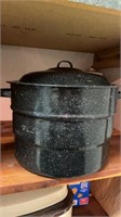 Enamel Black speckled canning pot