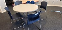 TABLE, ROUND, 43", W/ (4) CHAIRS