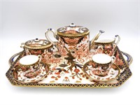 (8) piece Royal Crown Derby porcelain tea set