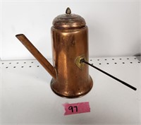 Vtg Copper Coffee Pot