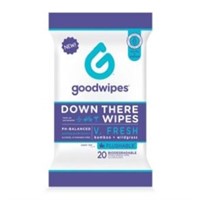 (4) Goodwipes Down There Wipes Fresh, 20 Ct