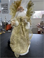 Large gold angel lighted