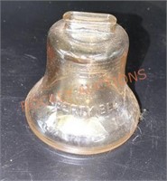 Vintage Liberty Bell glass Bank