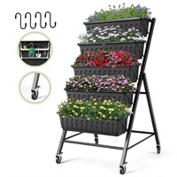 Funcid 5-Tier Raised Garden Bed Planter Box