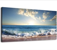 ($94) Large Sea Canvas Wall Art for Living Room
