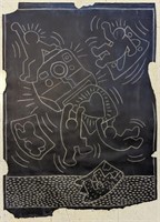 Original Chalk in the Manner of Keith Haring
