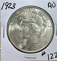 1923 Peace Dollar - AU