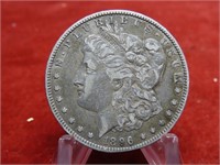 1896O-Morgan Silver dollar US coin.