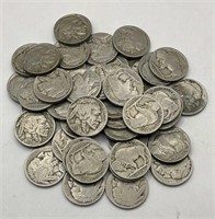 (KC) 43 Indian Head Buffalo Nickels 5 cents