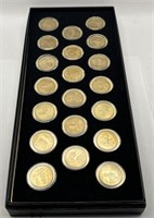(JT) 20 24kt Gold/Platinum State Quarters