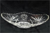 Candy dish oval cut crystal