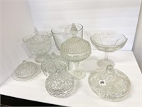 CRYSTAL CANDY DISHES/TRIFLE DISH